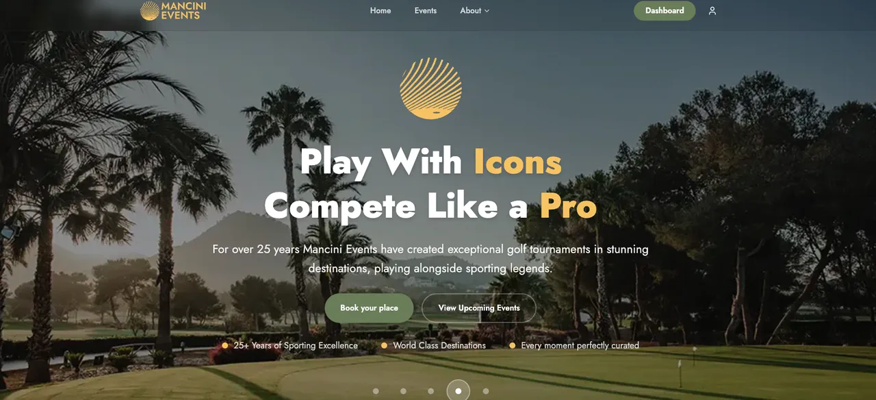Mancini Events Platform Preview